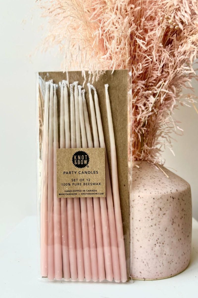 Candles & Scents |   Beeswax Candles Pink Ombre Tall Candles & Scents Candles & Scents