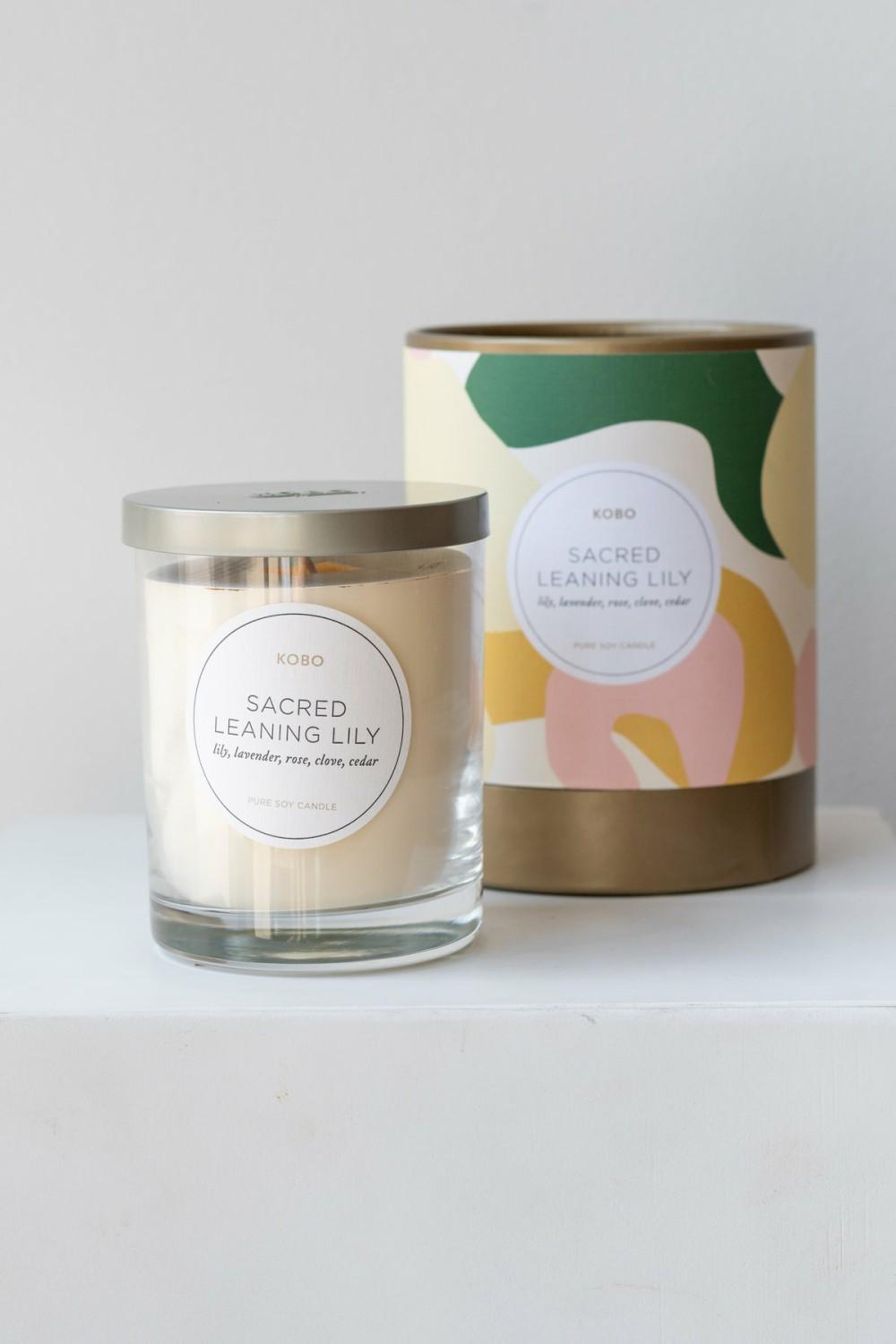 Candles & Scents |   Kobo Candle Sacred Leaning Lily Candles & Scents Candles & Scents