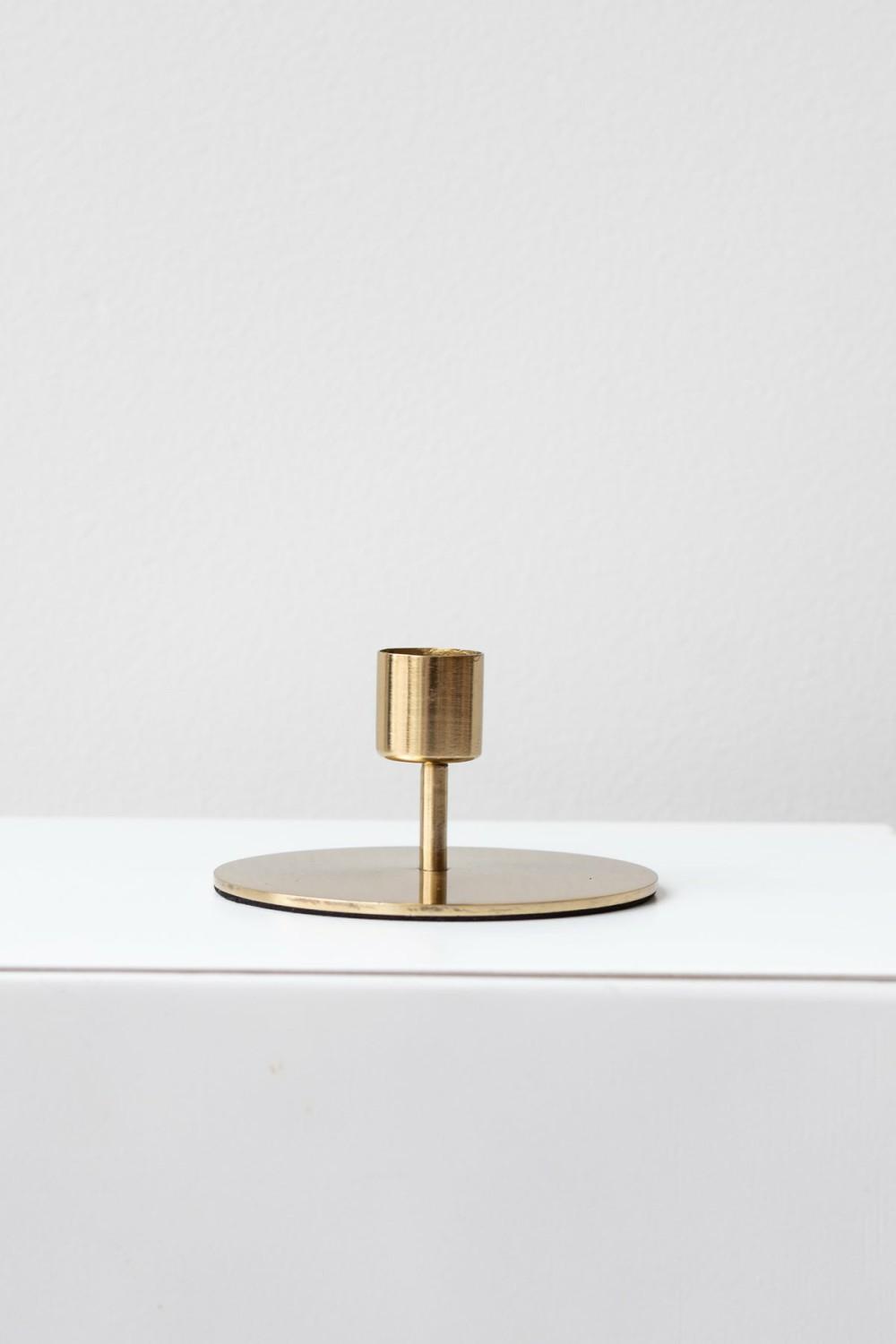 Candles & Scents |   Taper Candle Holder Gold Short Candles & Scents Candles & Scents