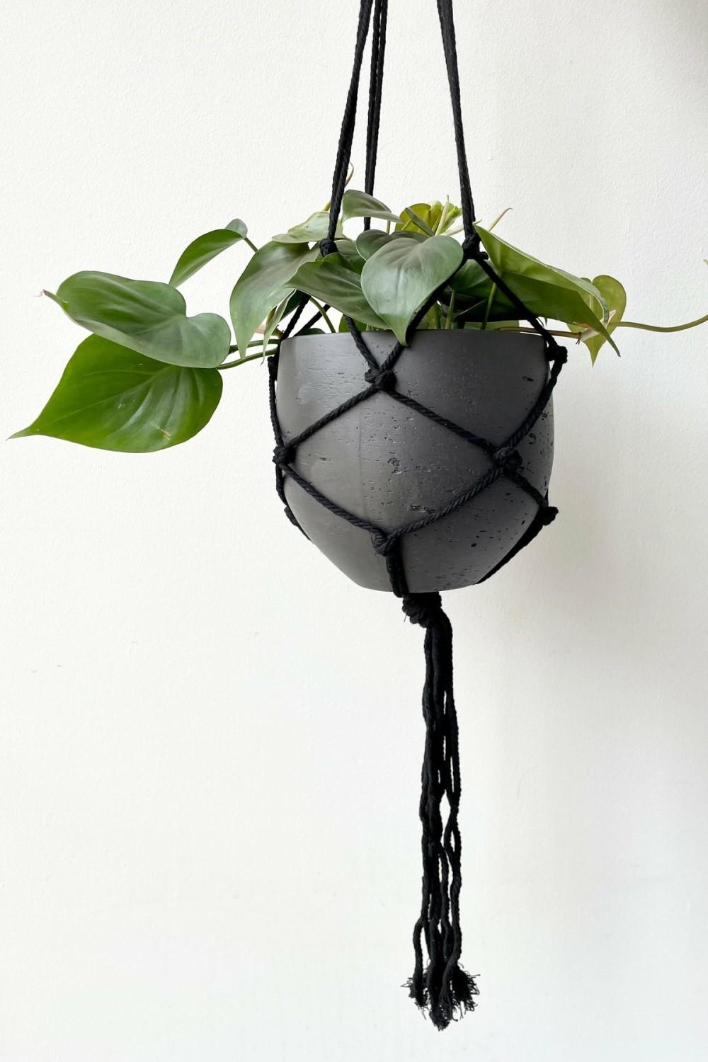 Garden Accessories |   Macrame Hanger Cotton Black Garden Garden Accessories