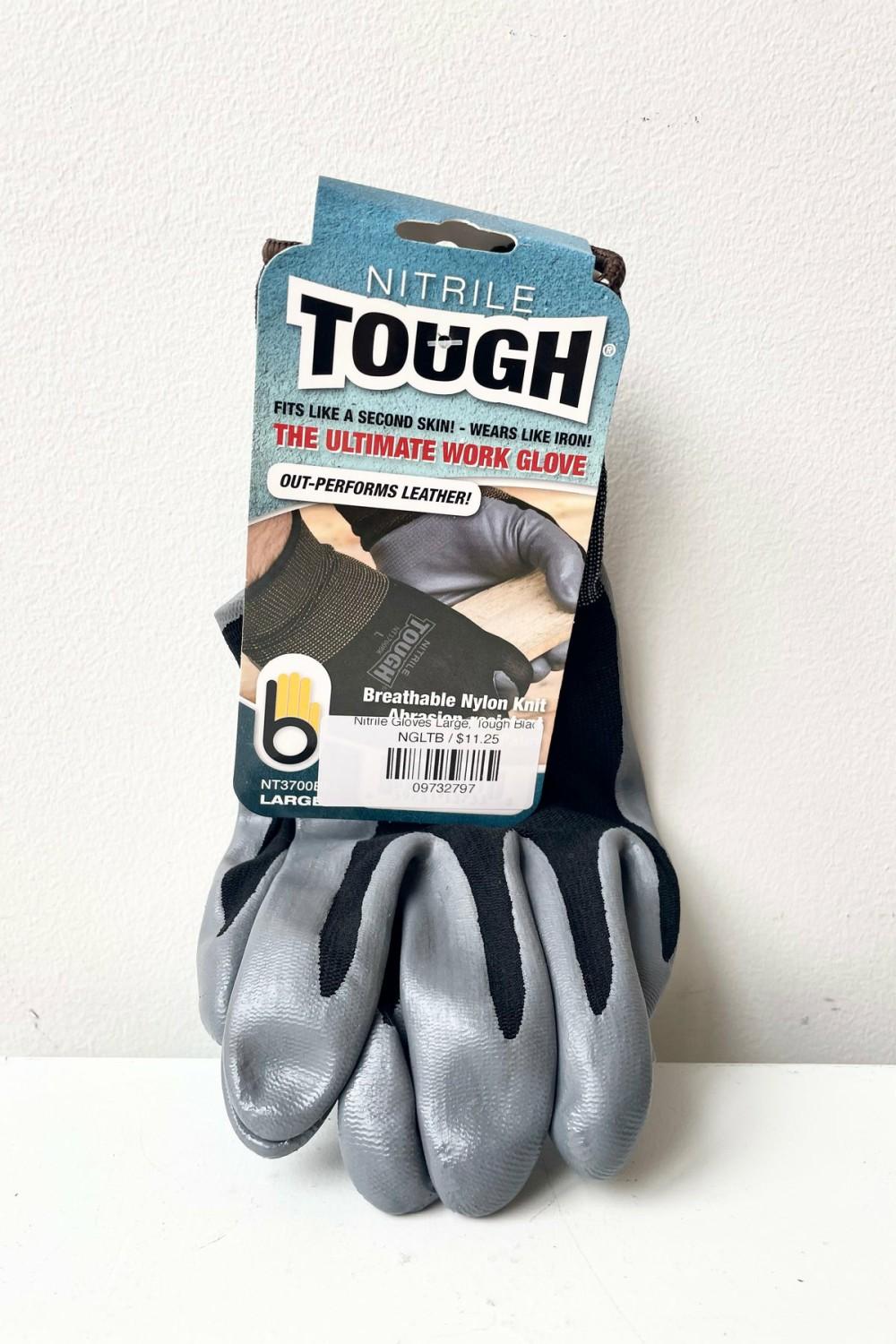 Garden Accessories |   Nitrile Gloves Tough Black Large Garden Garden Accessories