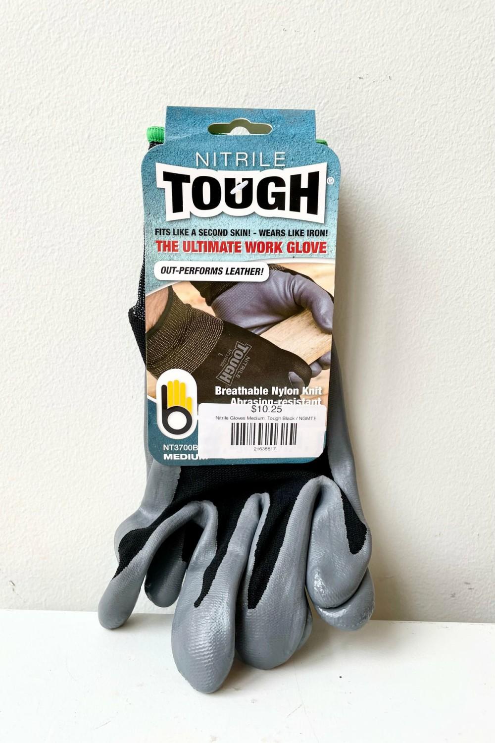 Garden Accessories |   Nitrile Gloves Tough Black Medium Garden Garden Accessories