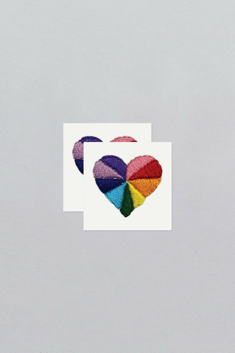 Home Accessories |   Rainbow Heart Tattoo Pair Home Home Accessories