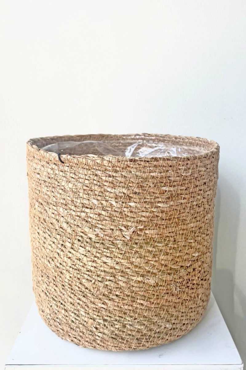 Home Accessories |   Seagrass Basket With Liner 7″ Home Home Accessories