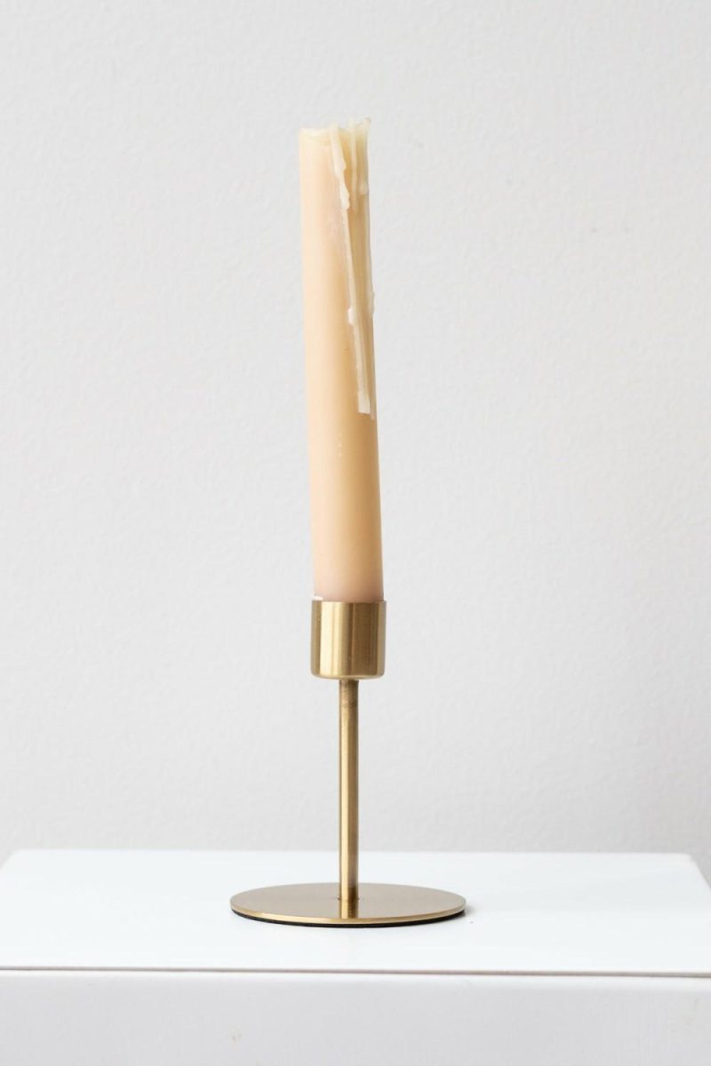 Home Accessories |   Taper Candle Holder Gold Medium Home Home Accessories