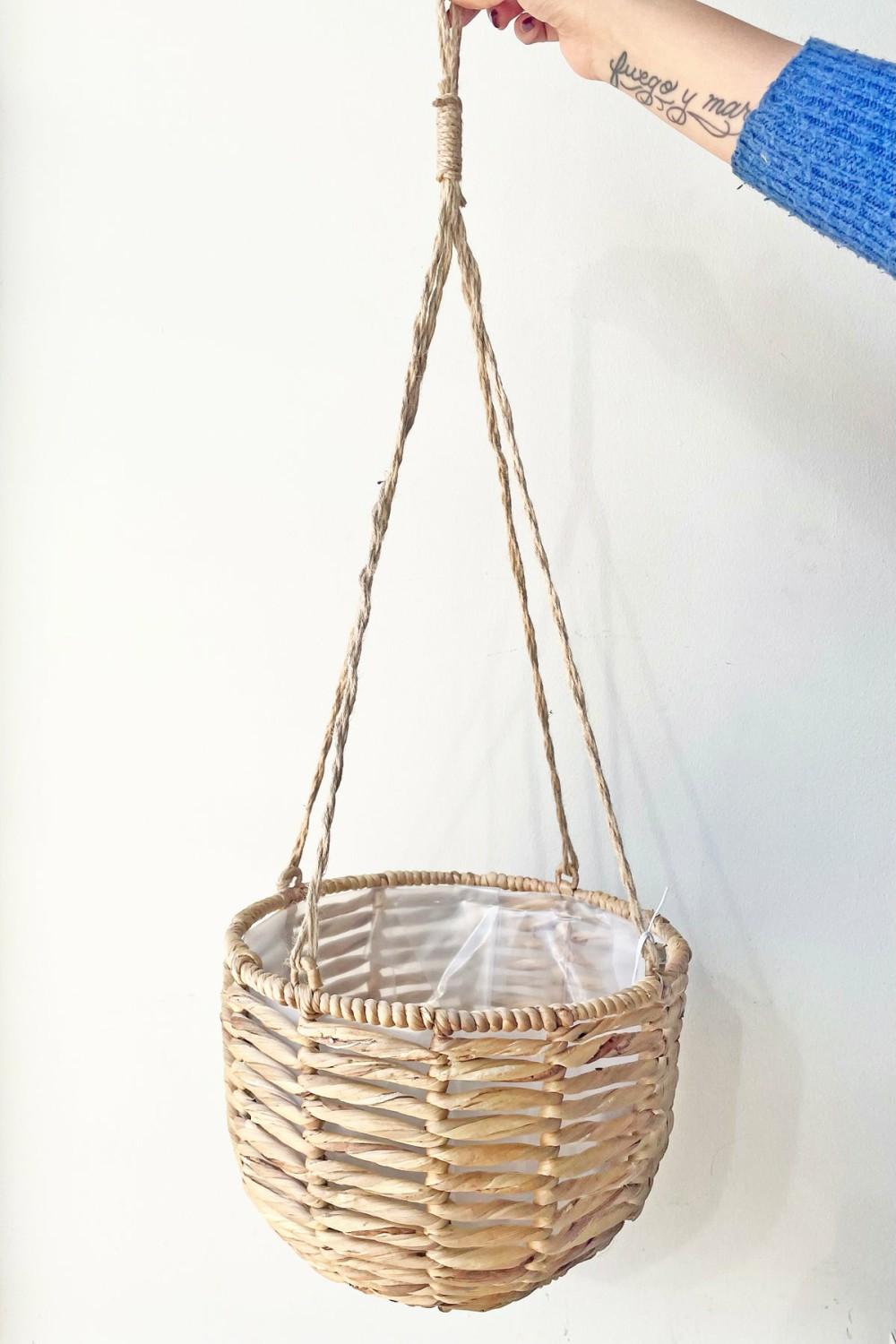 Home Accessories |   Water Hyacinth Hanging Basket Large Home Home Accessories