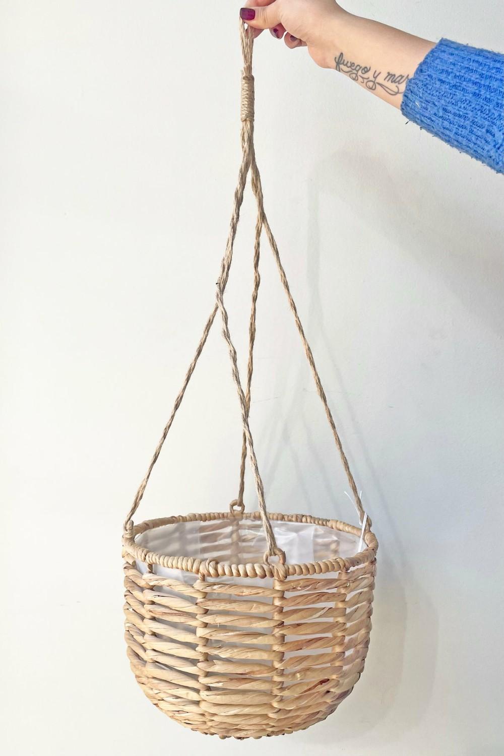 Home Accessories |   Water Hyacinth Hanging Basket Medium Home Home Accessories