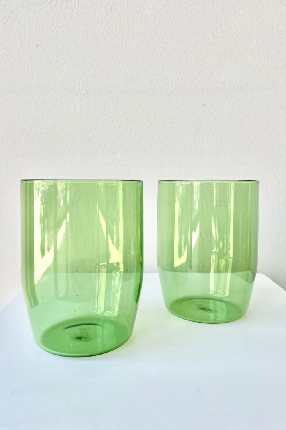 Kitchen & Table |   Century Glasses Green, 12Oz – Set Of 2 Home Kitchen & Table