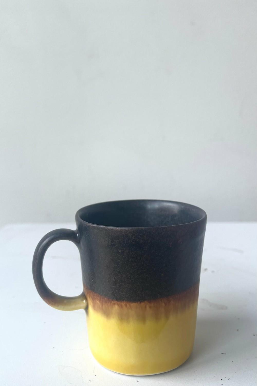 Kitchen & Table |   Espresso Cup Black & Golden Glaze Home Kitchen & Table