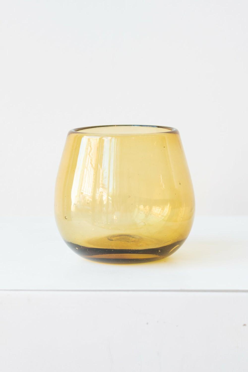 Kitchen & Table |   Stemless Glass Amber 7 Oz Home Kitchen & Table