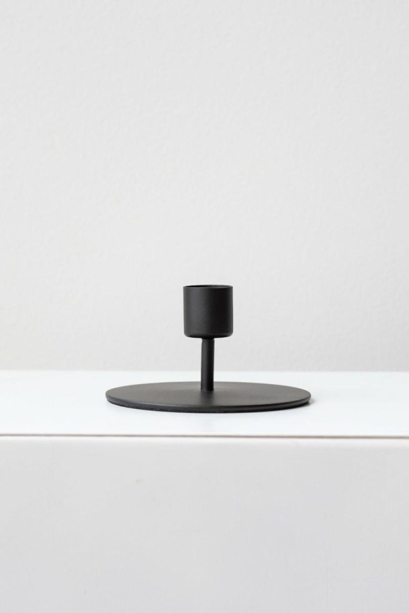 Kitchen & Table |   Taper Candle Holder Black Short Home Kitchen & Table