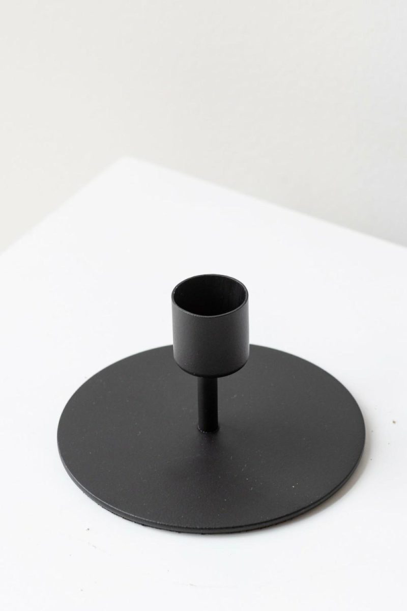 Kitchen & Table |   Taper Candle Holder Black Short Home Kitchen & Table