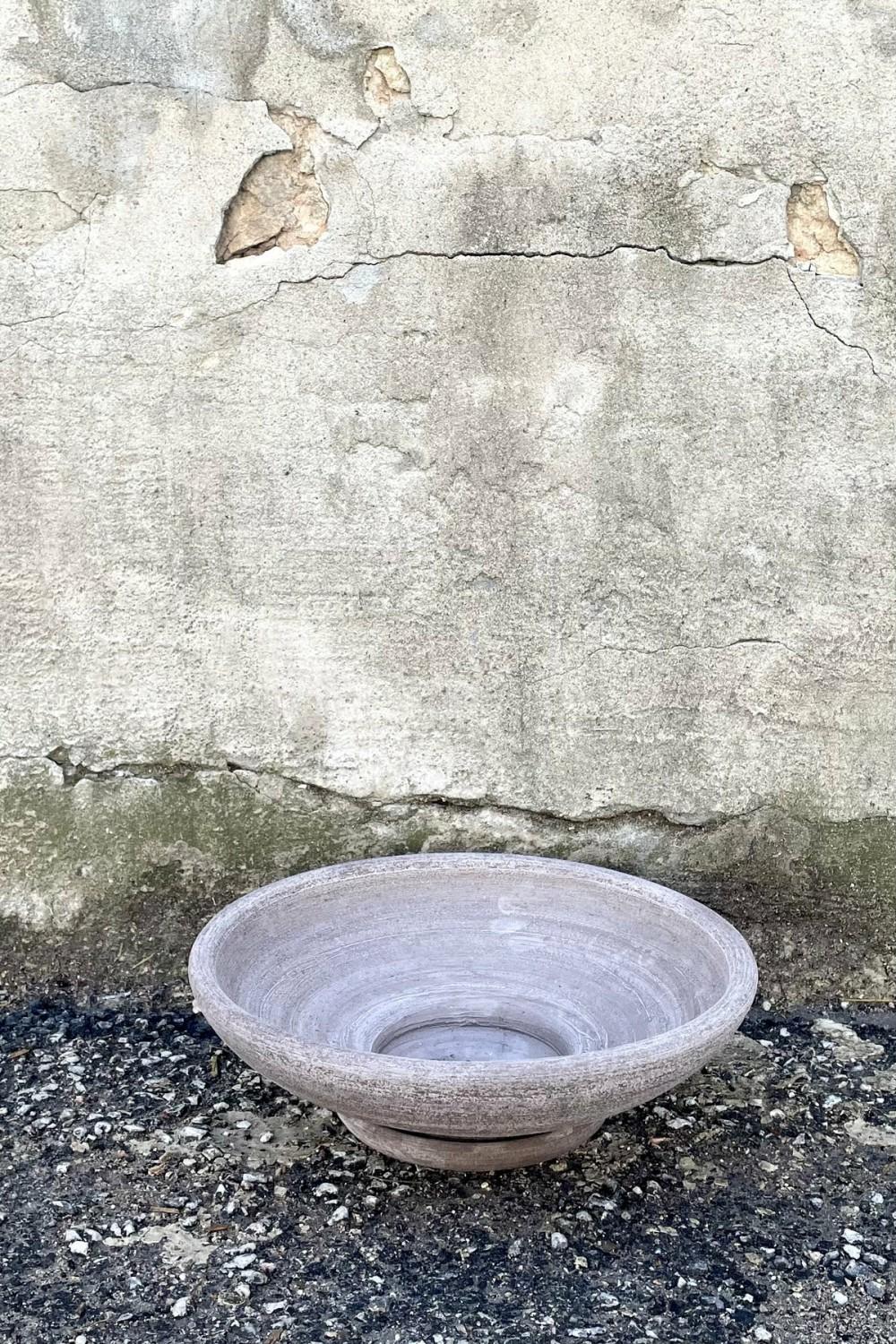 Planters |   Ada Clay Bowl & Saucer Grey 30Cm Garden Planters