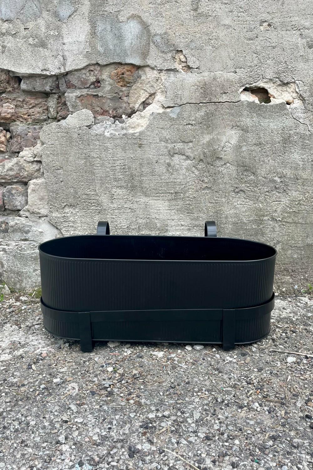 Planters |   Bau Balcony Box Black Garden Planters