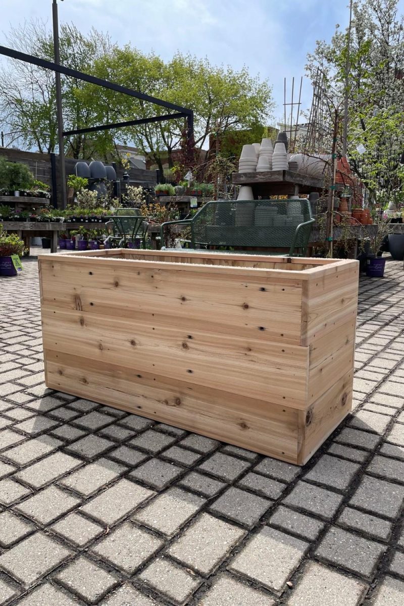 Planters |   Cedar Rectangular 42″ Planter Garden Planters