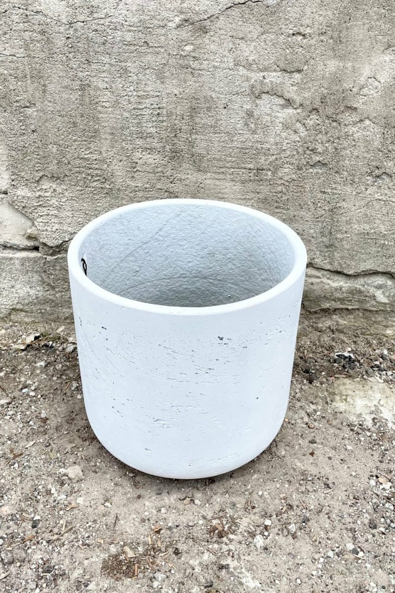 Planters |   Charlie Pot White Washed Large Garden Planters