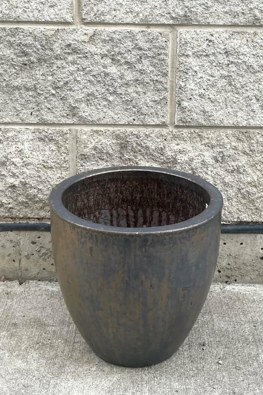 Planters |   Egg Ceramic Planter Heavy Metal Medium Garden Planters