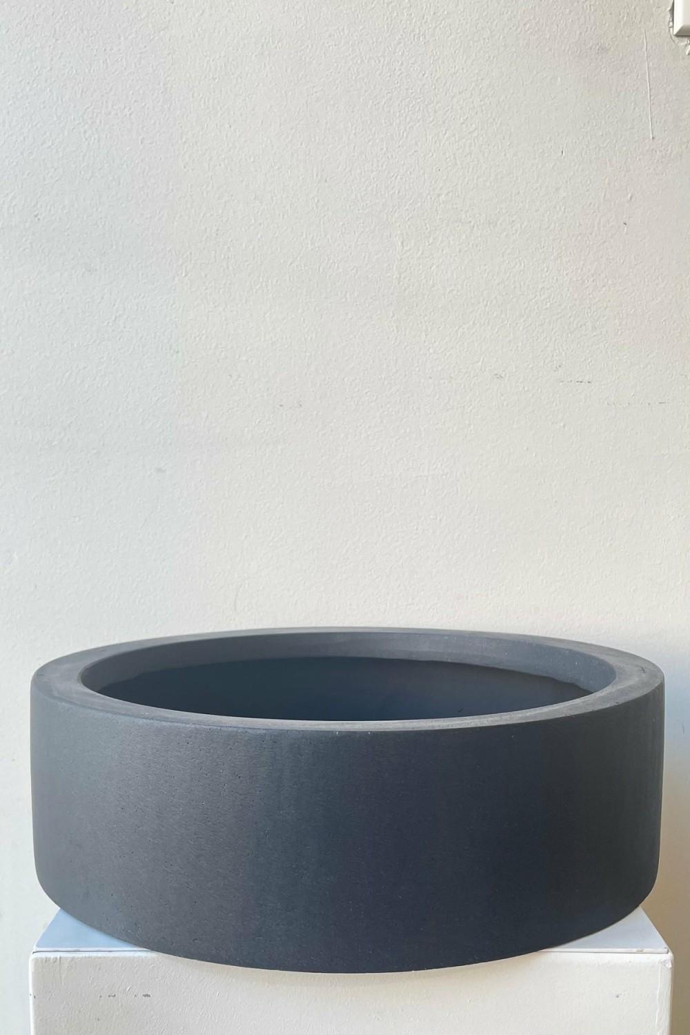 Planters |   Max Low Pot Black Extra Small Garden Planters