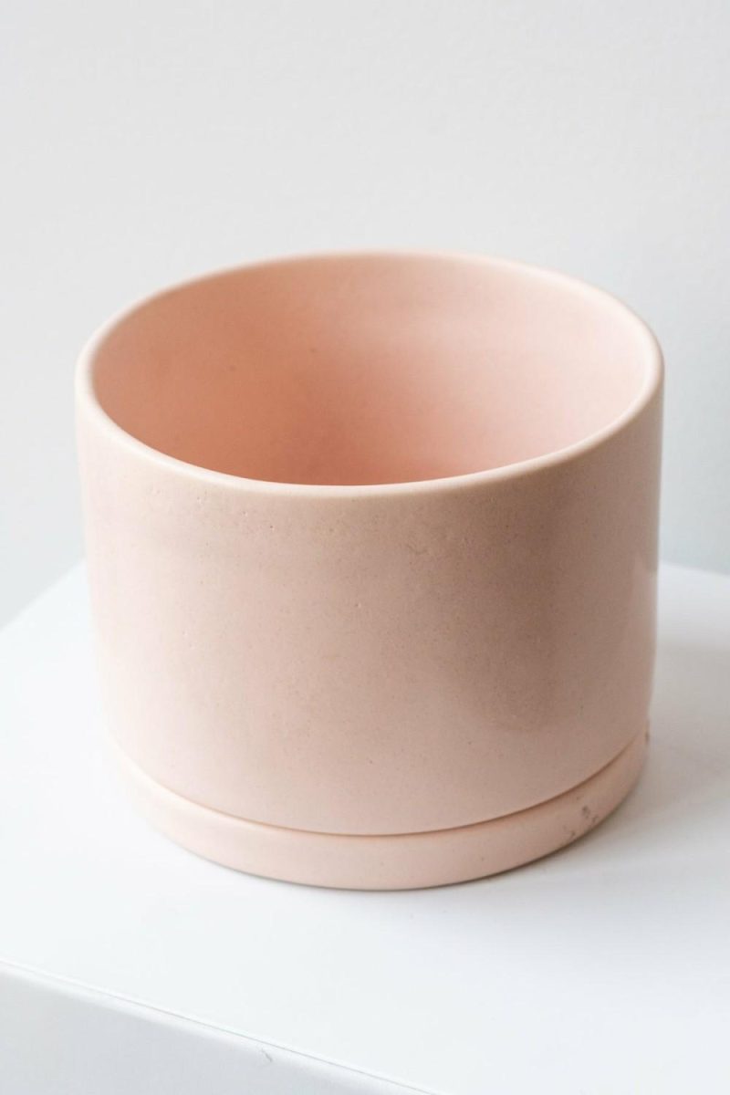 Planters |   Round Planter Freckled Pink Large Garden Planters