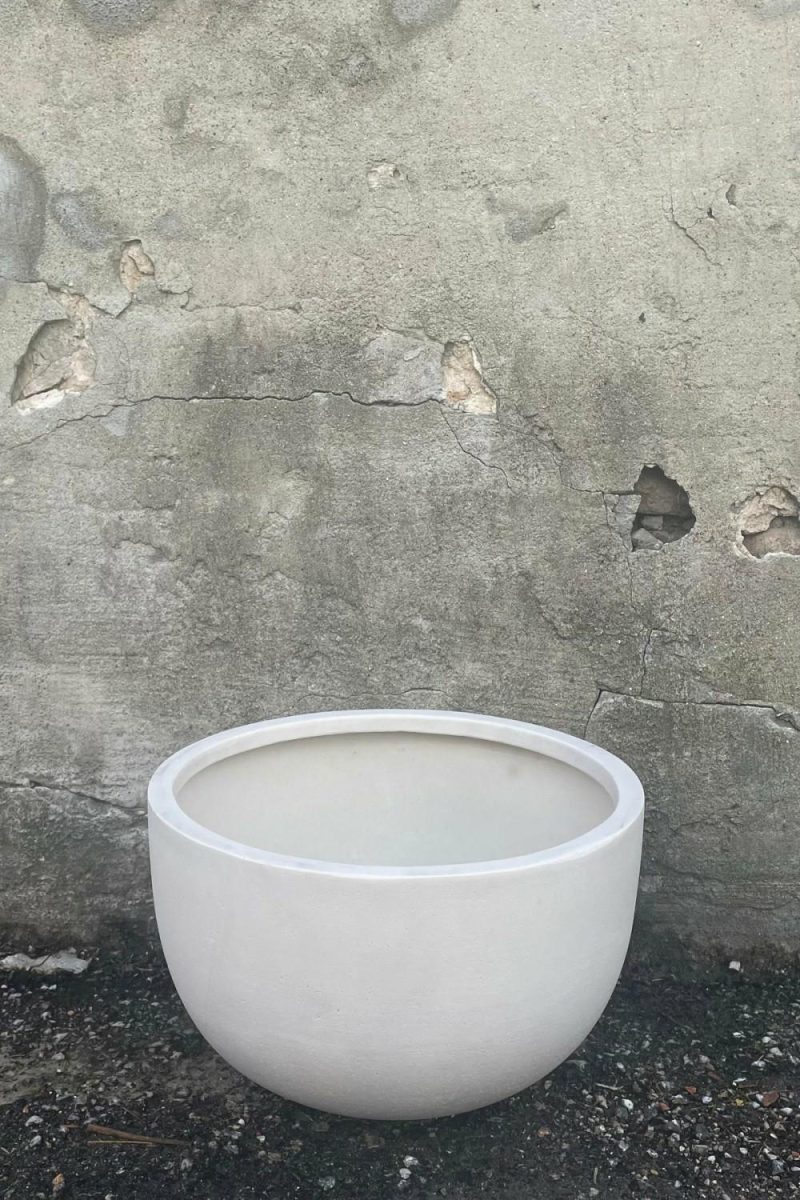 Planters |   Sunny Bowl Natural White Medium Garden Planters