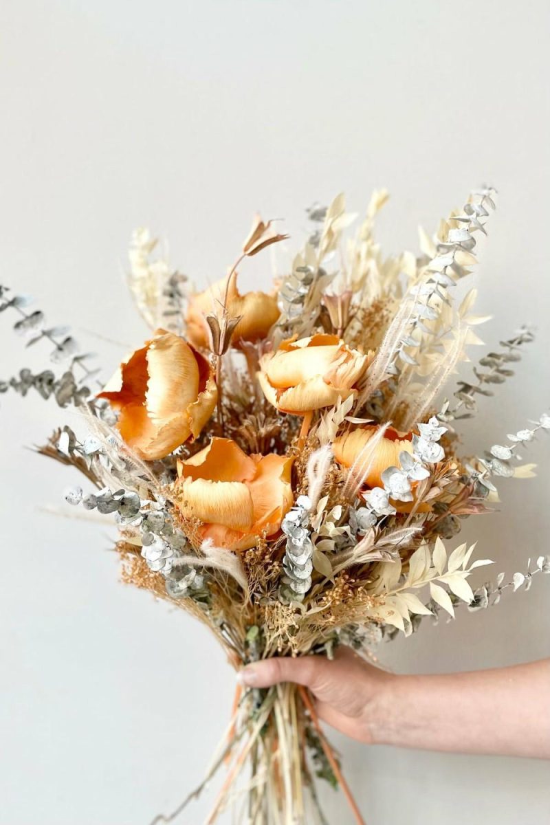 Preserved Floral |   Preserved Arrangement Creamsicle Floral Preserved Floral