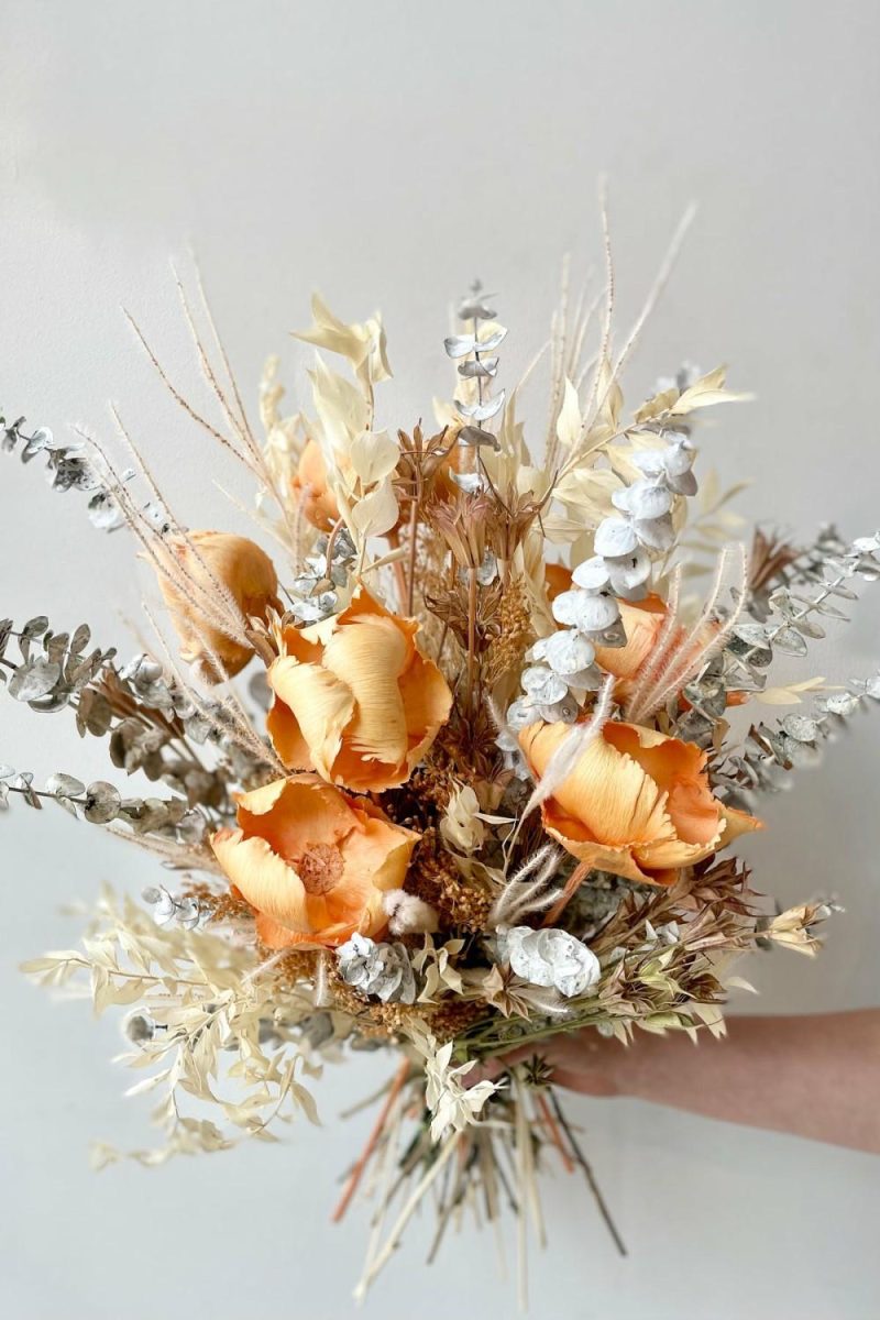 Preserved Floral |   Preserved Arrangement Creamsicle Floral Preserved Floral