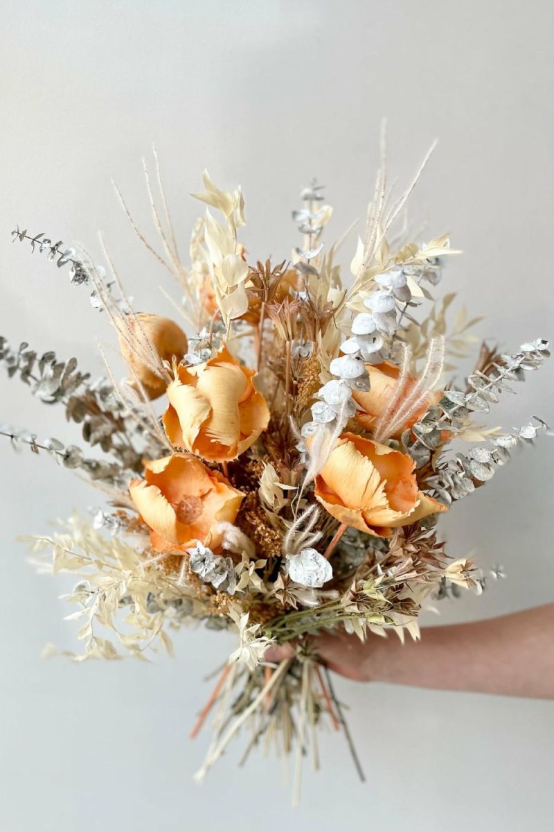 Preserved Floral |   Preserved Arrangement Creamsicle Floral Preserved Floral