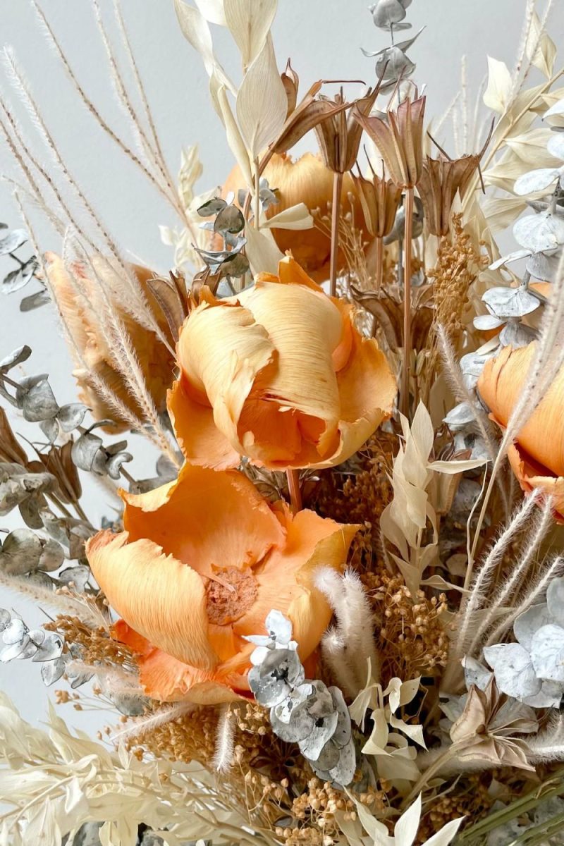 Preserved Floral |   Preserved Arrangement Creamsicle Floral Preserved Floral