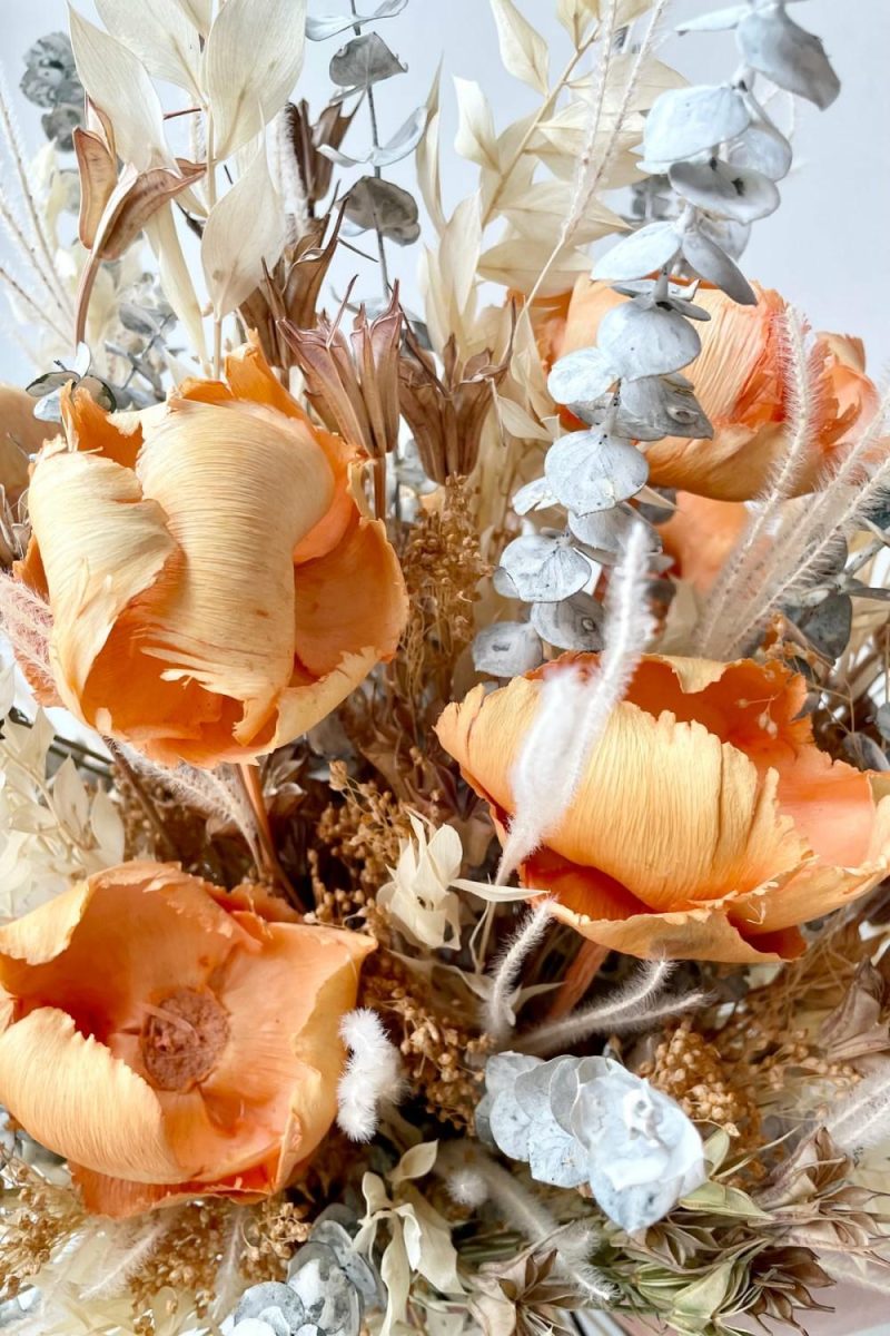 Preserved Floral |   Preserved Arrangement Creamsicle Floral Preserved Floral