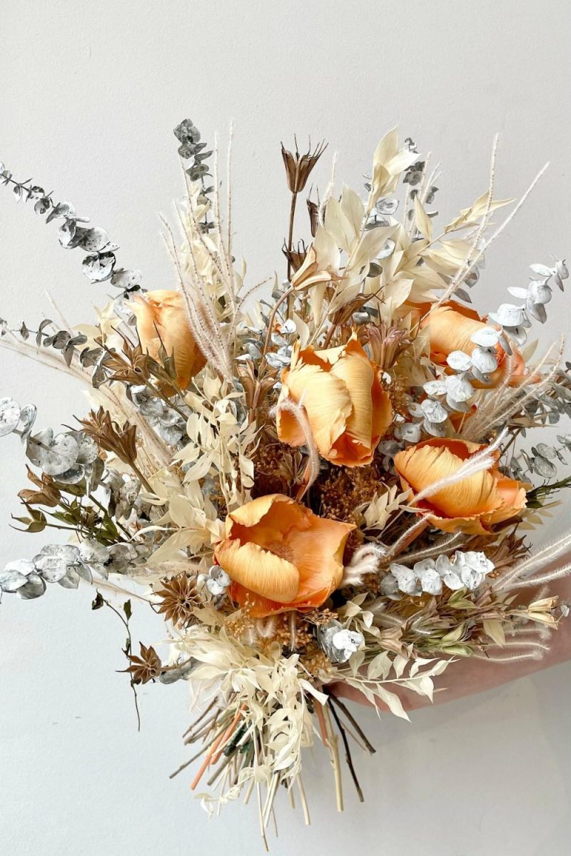 Preserved Floral |   Preserved Arrangement Creamsicle Floral Preserved Floral