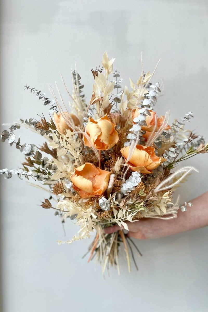 Preserved Floral |   Preserved Arrangement Creamsicle Floral Preserved Floral