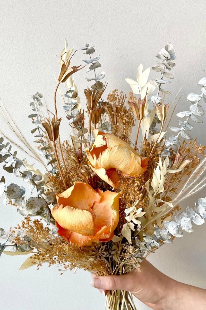 Preserved Floral |   Preserved Arrangement Creamsicle Floral Preserved Floral