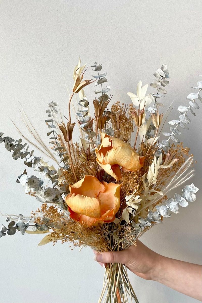 Preserved Floral |   Preserved Arrangement Creamsicle Floral Preserved Floral