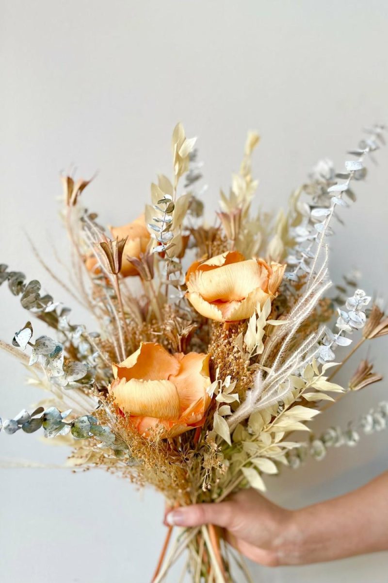 Preserved Floral |   Preserved Arrangement Creamsicle Floral Preserved Floral