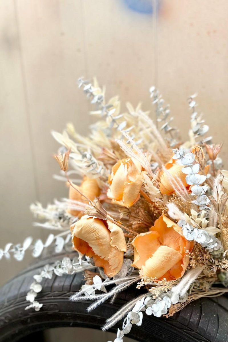 Preserved Floral |   Preserved Arrangement Creamsicle Floral Preserved Floral