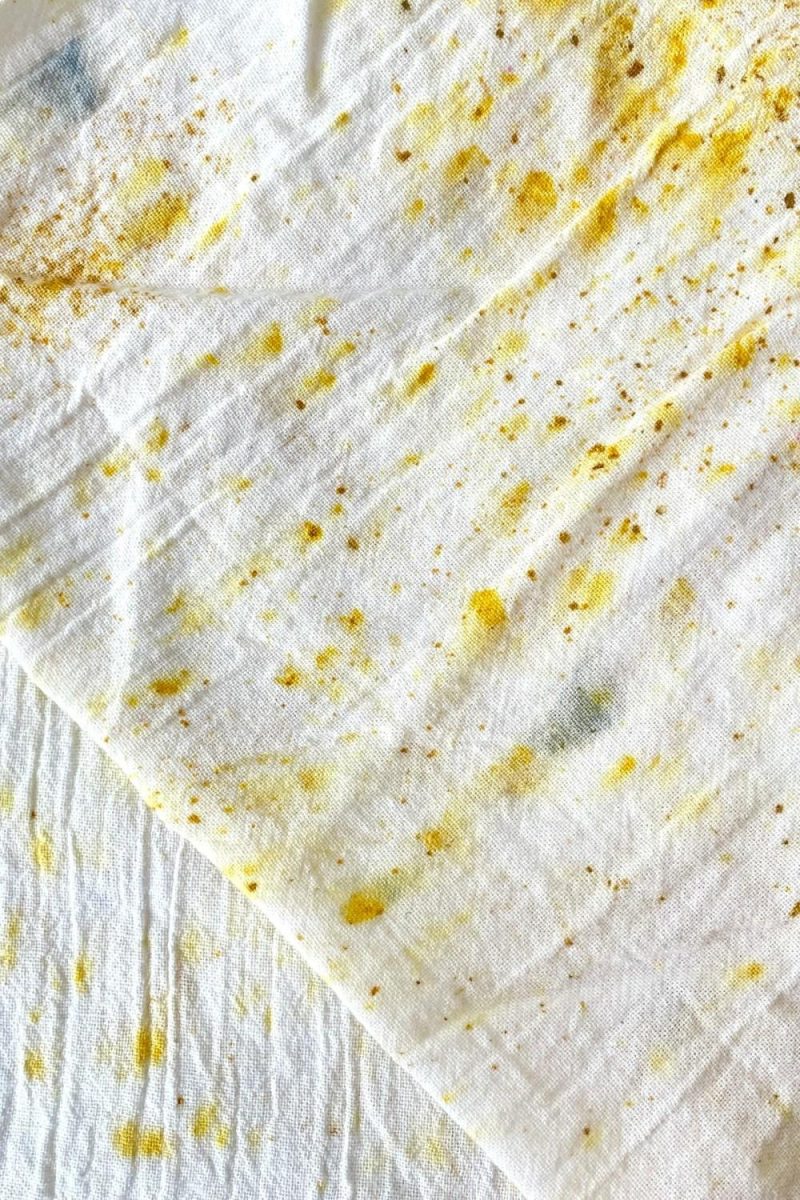 Textiles |   Botanically Dyed Tea Towel Abstract Yellow Home Textiles