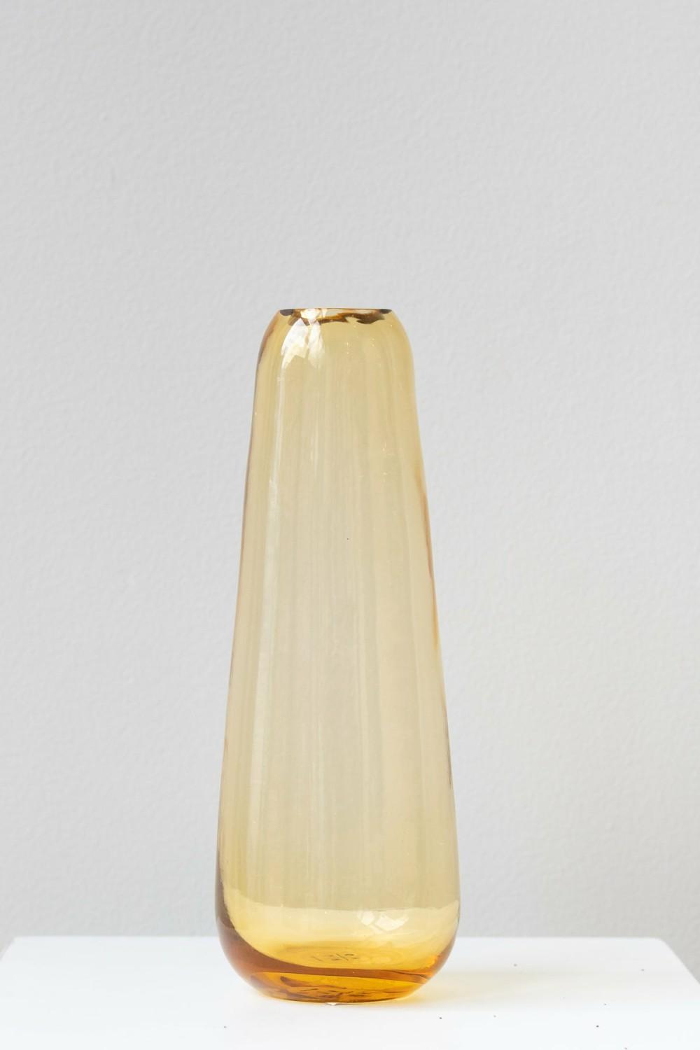 Vases |   Aurora Slim Drop Vase Amber Floral Vases