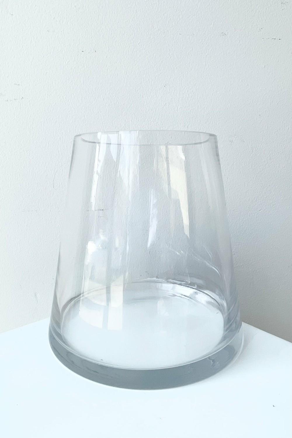 Vases |   Clear Glass 5.5″H X 5.5W X 3.75 Round Reverse Taper Vase Floral Vases