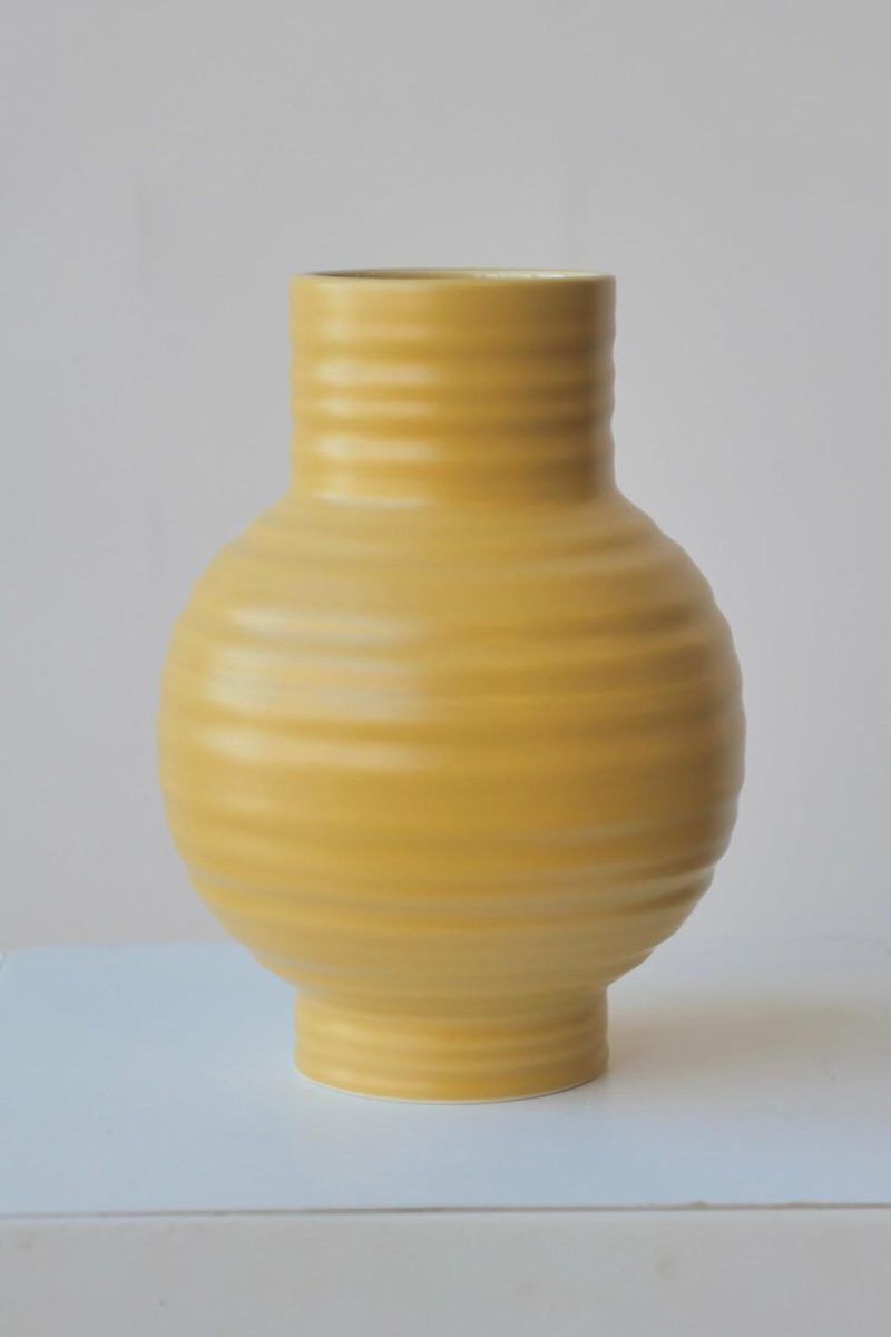 Vases |   Essential Mustard Ceramic Vase Large Floral Vases