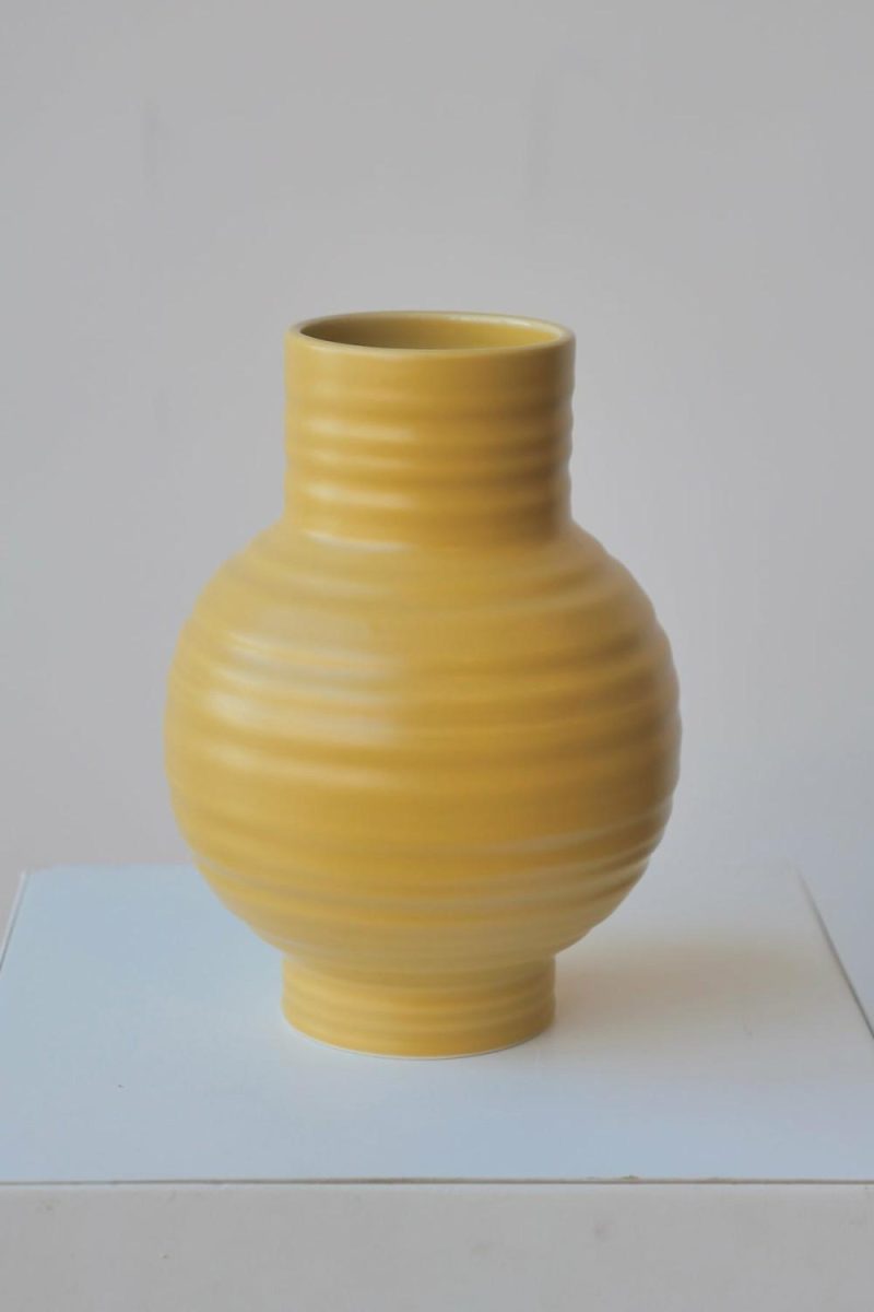 Vases |   Essential Mustard Ceramic Vase Large Floral Vases