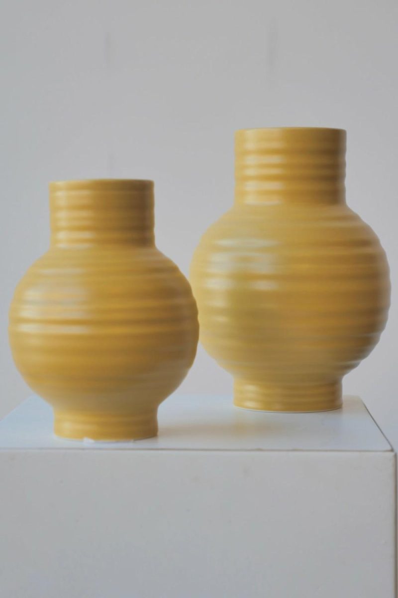 Vases |   Essential Mustard Ceramic Vase Small Floral Vases