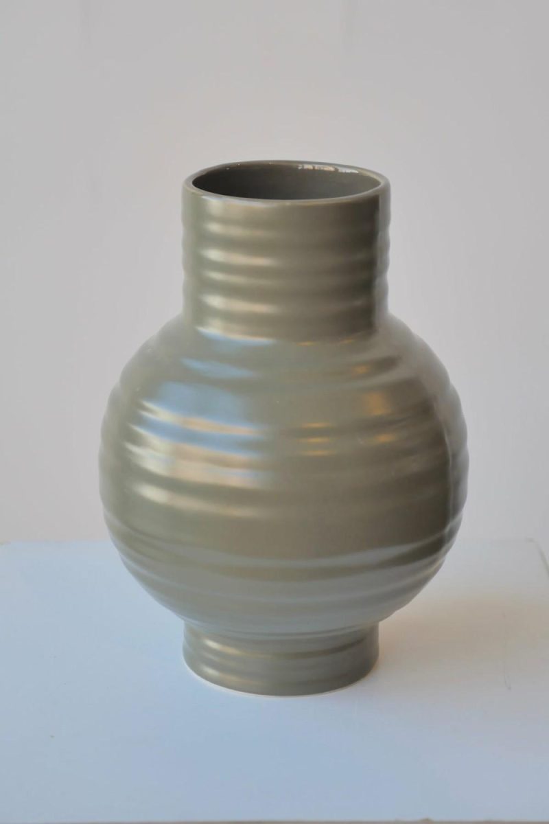 Vases |   Essential Olive Ceramic Vase Large Floral Vases