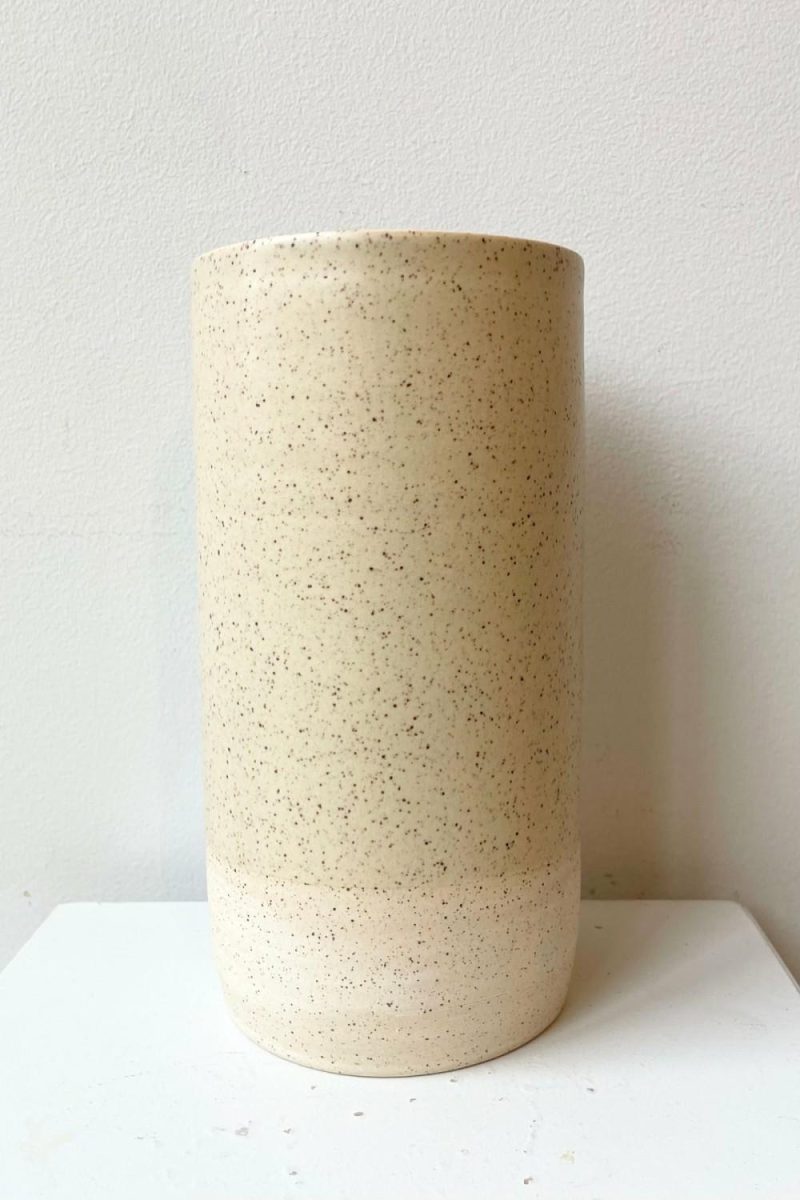 Vases |   Jacqueline Vase Butter Speckle Large Floral Vases