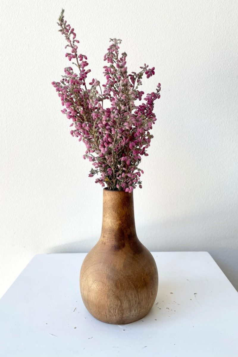 Vases |   Nina Wood Vase Walnut Large Floral Vases