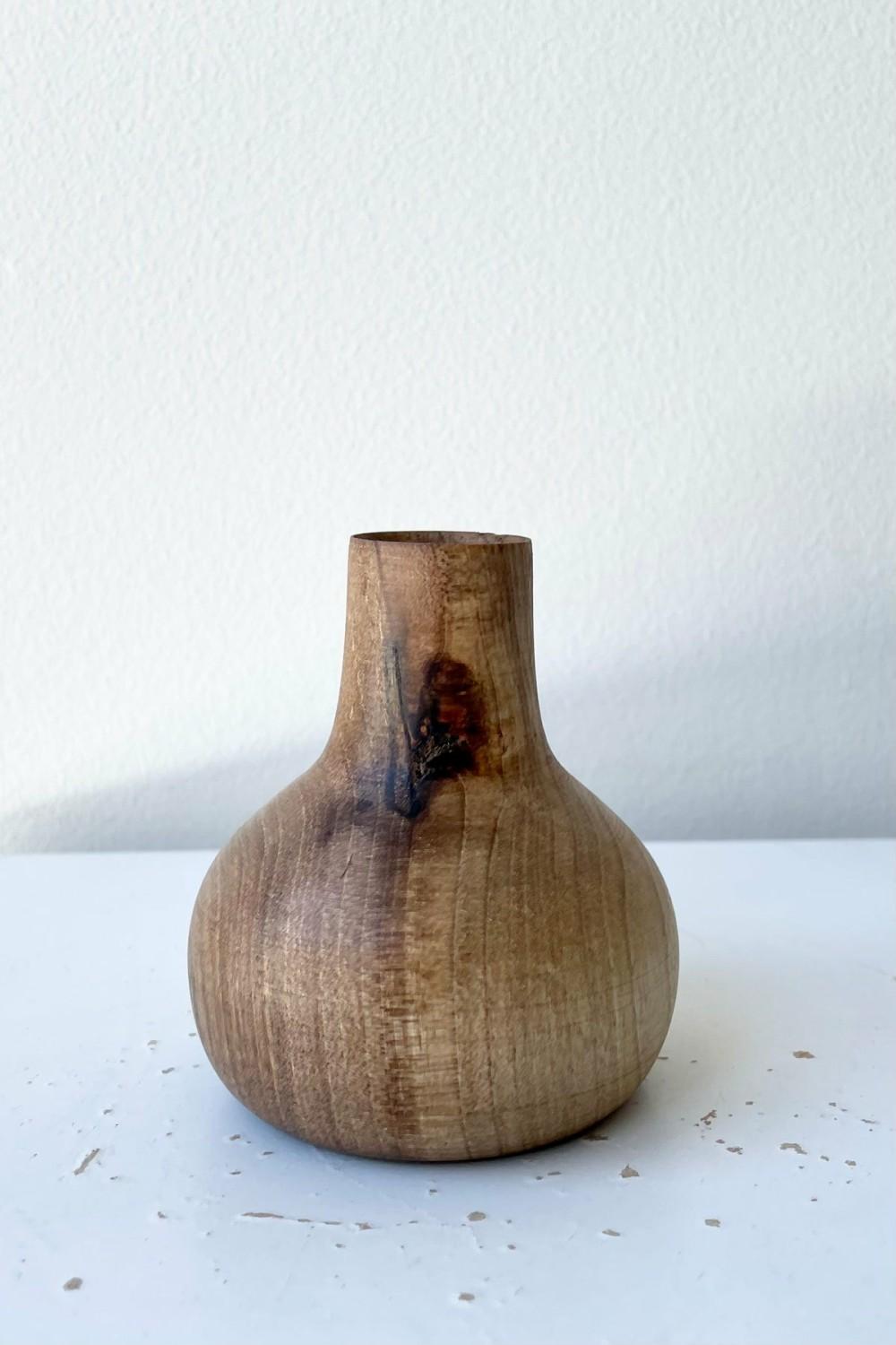 Vases |   Nina Wood Vase Walnut Small Floral Vases