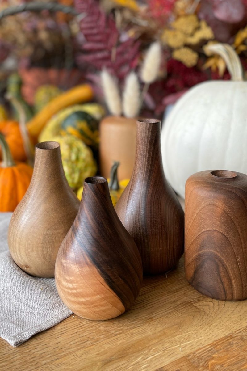 Vases |   Patti Wood Vase Walnut Large Floral Vases