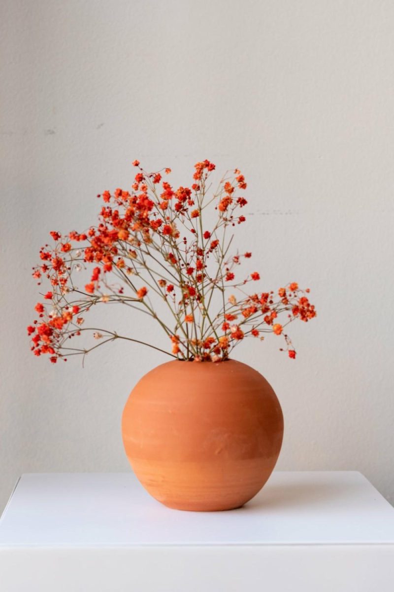 Vases |   Round Vase Terra Cotta Floral Vases