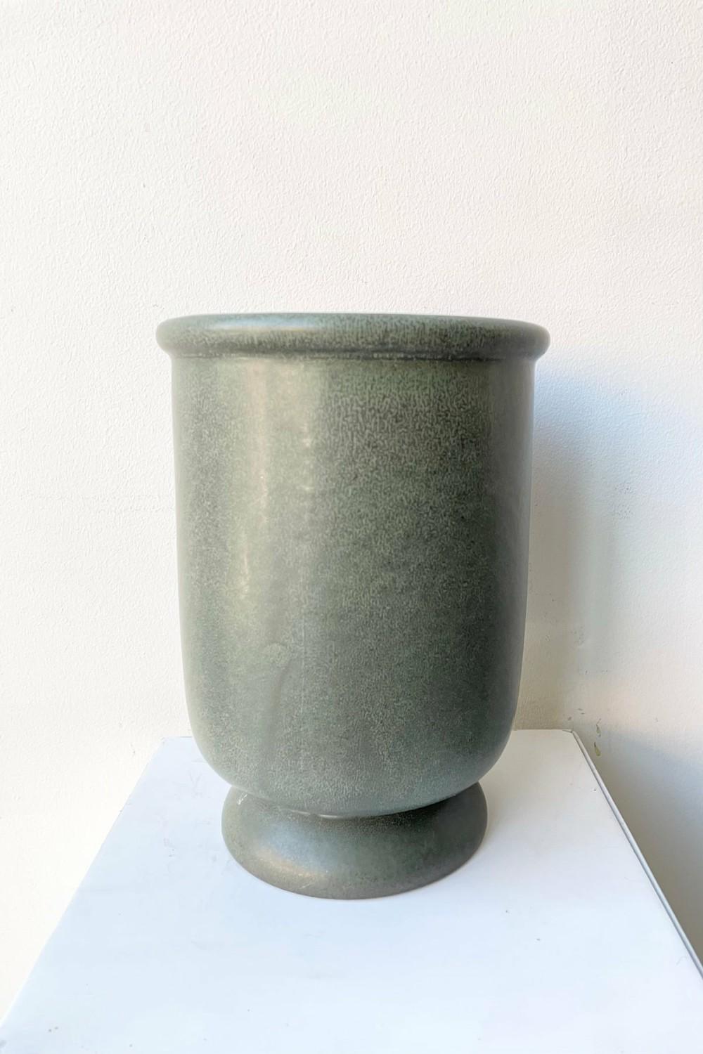 Vases |   Stoneware Dark Green Urn Vase Floral Vases