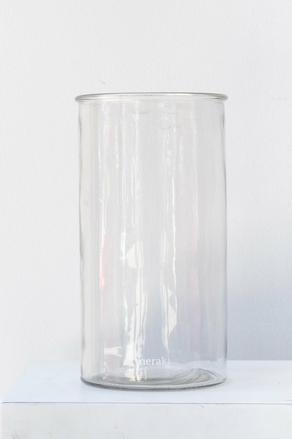 Vases |   Vase Glass Cylinder Clear 9.5 X 5″ Floral Vases