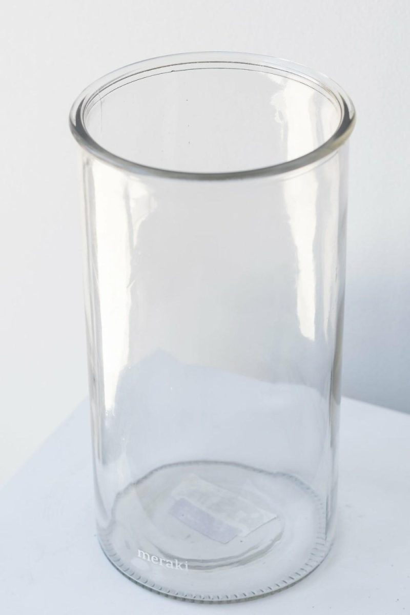 Vases |   Vase Glass Cylinder Clear 9.5 X 5″ Floral Vases